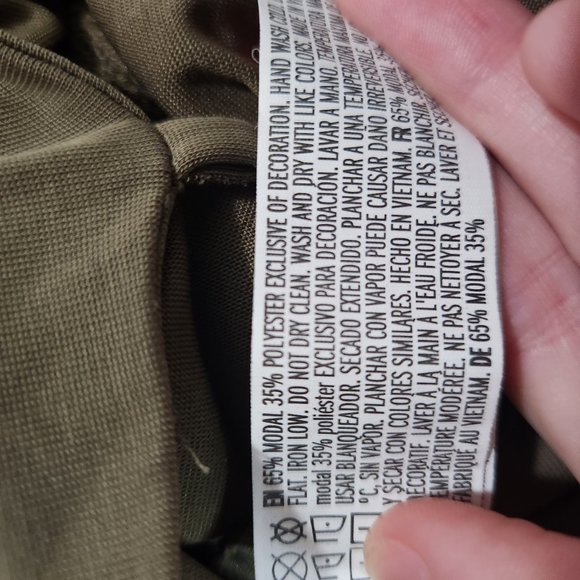 Forever 21 Women's Small Army Green Crop Wide Leg Strappy Summer Jumpsuit - Picture 7 of 7